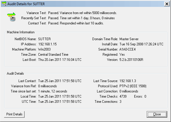 Audit Result Record Details