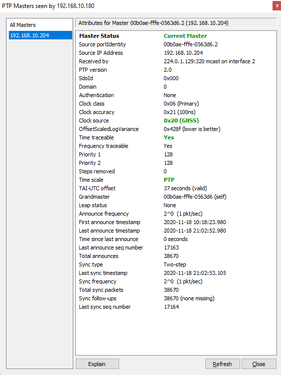 Manager - DTLinux PTP Masters