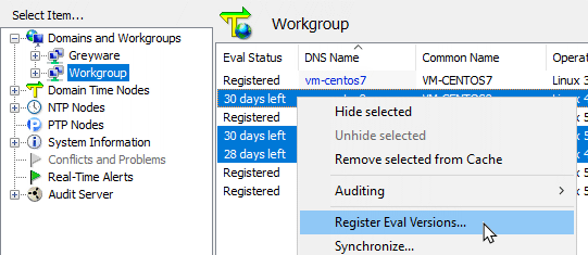 Manager - Selecting Machines To Register