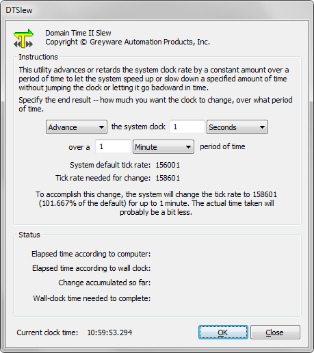 Domain Time II DTSlew Utility