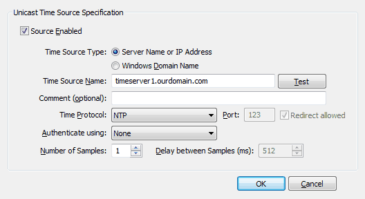 Add Unicast Time Source